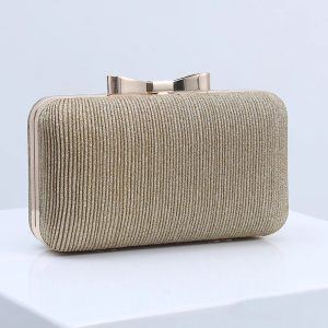 Pochette plissée paillettes banquet épaule brillante